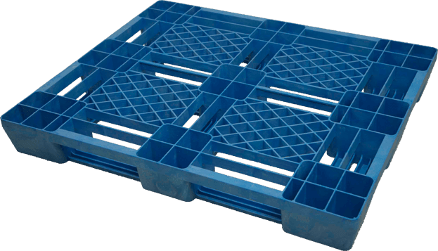 Pallet type P4-D2, 110 × 130 cm, seen at an angle